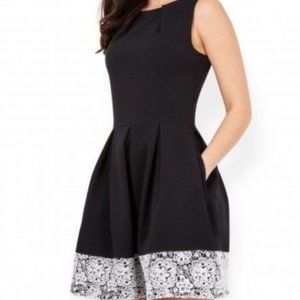 "Closet London" Black&White Contrast Skater Dress